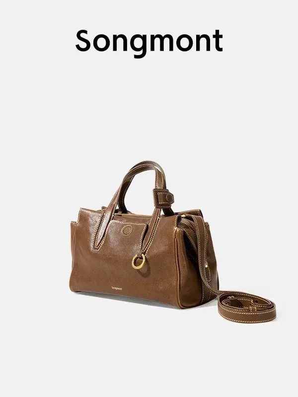 Color: PURPLE - Songmont Tracing Collection Briefcase, Full-Grain Leather Travel Laptop Bag for Work Commute