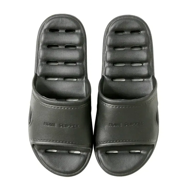 Color: WHITE, Shoe Size: 3.5 - Men Bathroom Slippers Women Home Slipper Non-slip Water Leaky Slippers Couples Beach Flip Flop Comfortable Soft Sole Slides