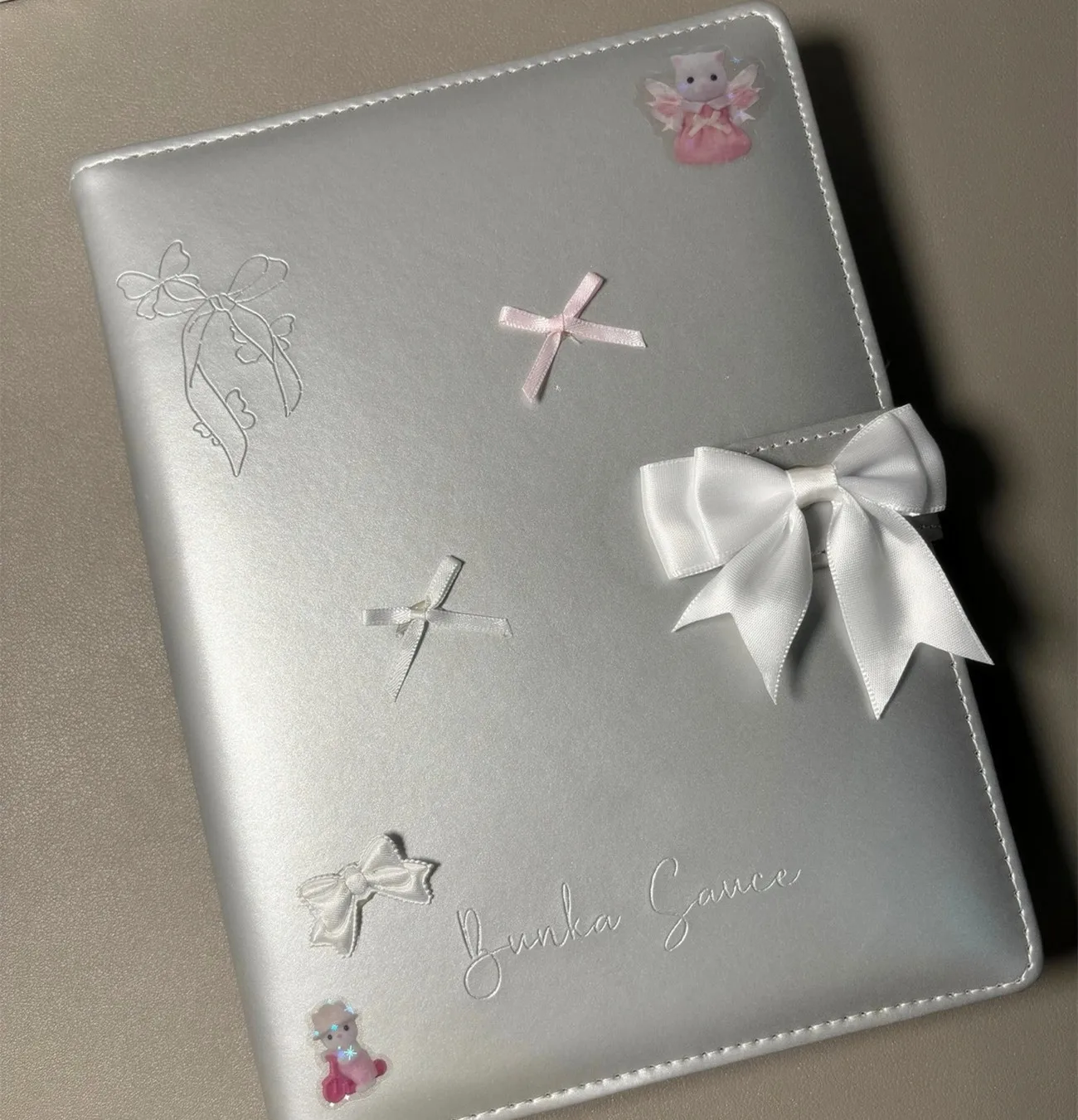 Color: Mixed Color - MINKYS PU Leather Silver A5 Kpop Photocards Collect Binder idol Photo Card Book Idol Storage Album Stationery