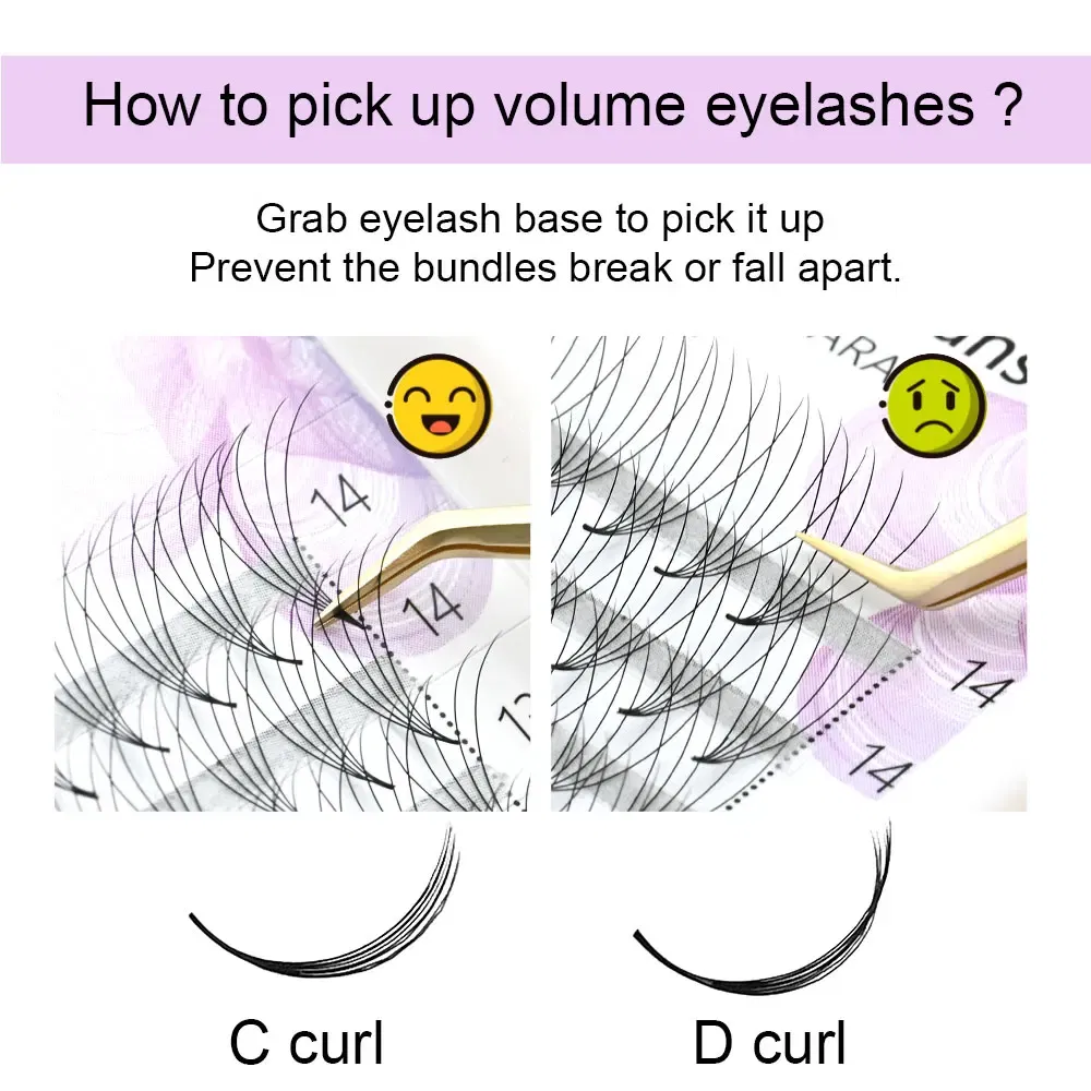 Color: BLACK & RED, Curl: C, Thickness: 0.07mm, Length: MIX - NAGARAKU Sharp Narrow Stem Premade Fans Eyelash Extension 5D 6D 10D Thin Pointy Base Russian Fans Ready Russian Volume