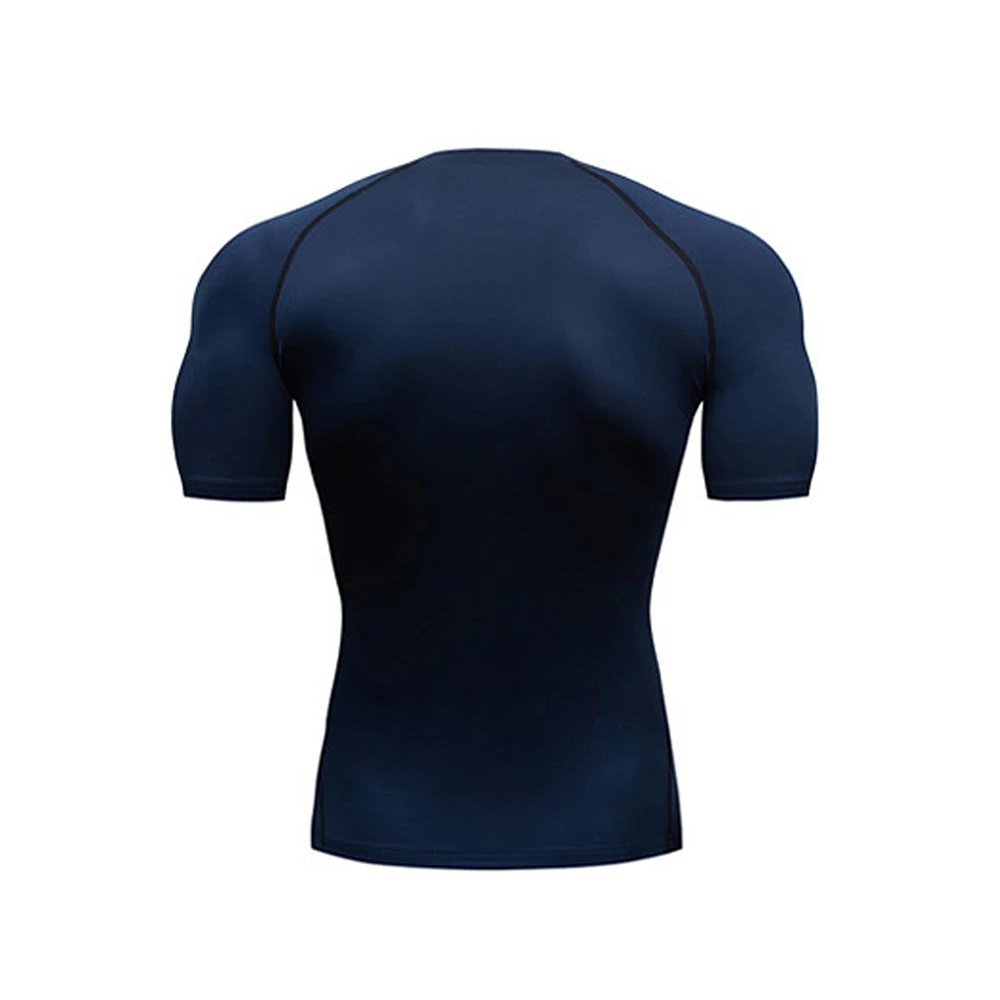 Color: WHITE, Size: L - Men's Athletic Compression Shirts Athletic Quick Dry Breathable Rash Guard Athletic Tight Workout Tops Summer Men