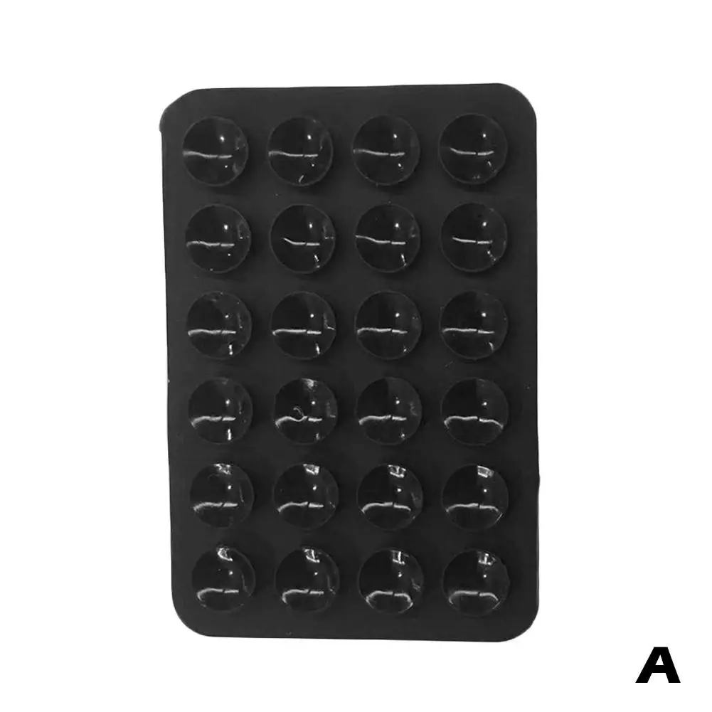 Color: black, Ships From: CHINA - Multifunctional Mobile Phone Silicone Suction Cup 24 Square Mobile Phone Single-Sided Case Anti-Slip Holder Mount Suction