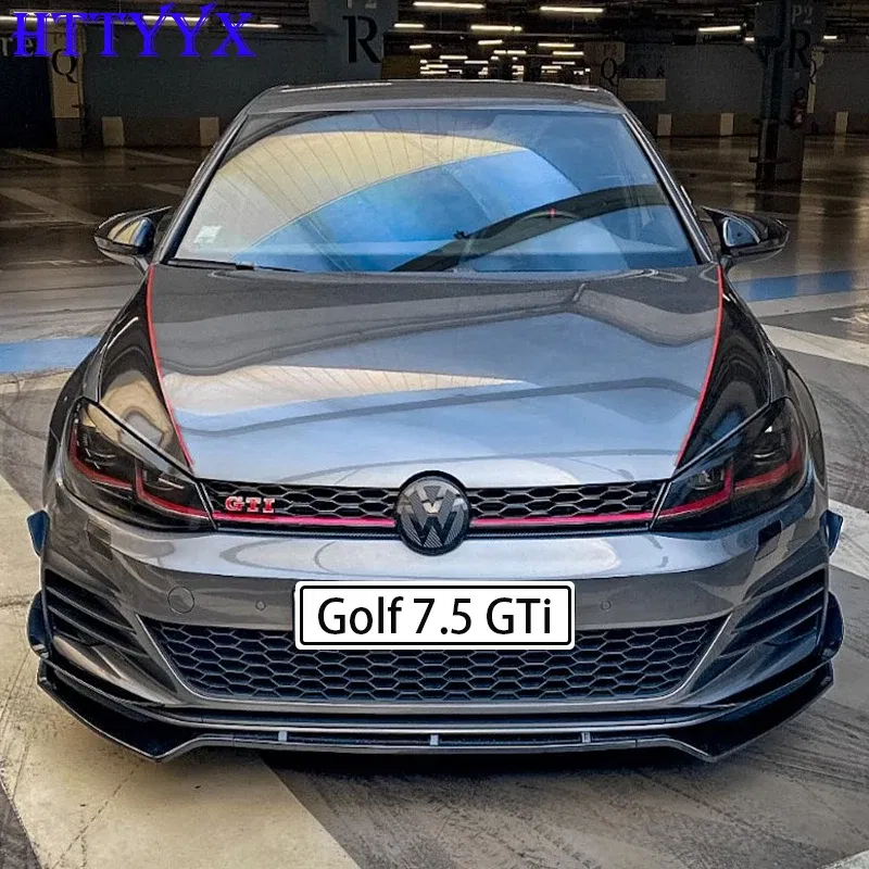 Color: Black - For Golf 7 7.5 MK7 MK7.5 GTI GTD R R-Line 2012-2020 Maxton Style Front Bumper Splitter Lip Diffuser Body Kit Spoiler Guard