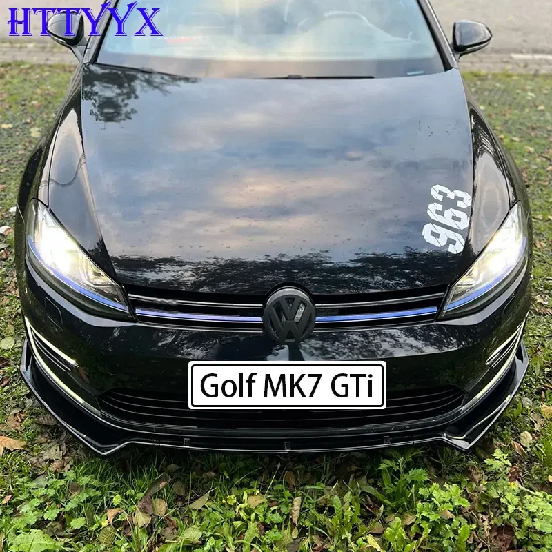 Color: Black - For Golf 7 7.5 MK7 MK7.5 GTI GTD R R-Line 2012-2020 Maxton Style Front Bumper Splitter Lip Diffuser Body Kit Spoiler Guard