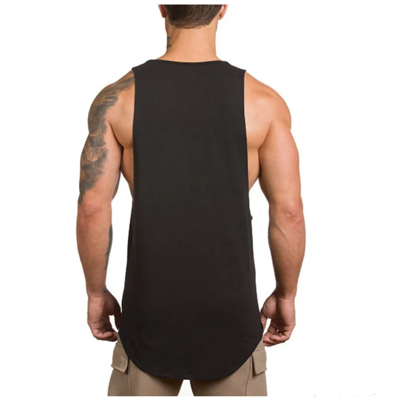 Free Mail New Men's Vest Muscle Europe And The United States Sports Vest Fit Running Fitness Movement Sleeveless Shirt Men's Sty