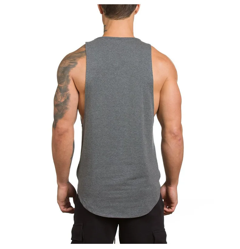 Free Mail New Men's Vest Muscle Europe And The United States Sports Vest Fit Running Fitness Movement Sleeveless Shirt Men's Sty