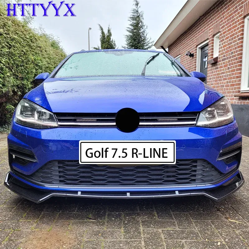 Color: Black - For Golf 7 7.5 MK7 MK7.5 GTI GTD R R-Line 2012-2020 Maxton Style Front Bumper Splitter Lip Diffuser Body Kit Spoiler Guard