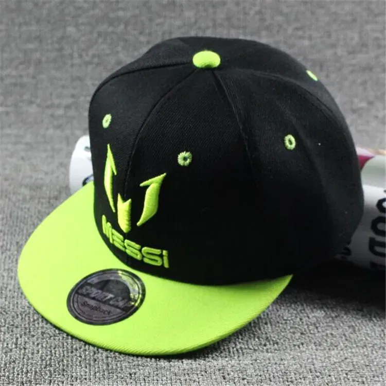 Color: Lemon yellow - New Fashion Children Ronaldo Cr7 Neymar Njr Baseball Cap Hat Boys Girls Kids Messi Snapback Hats Hip Hop Caps Gorras