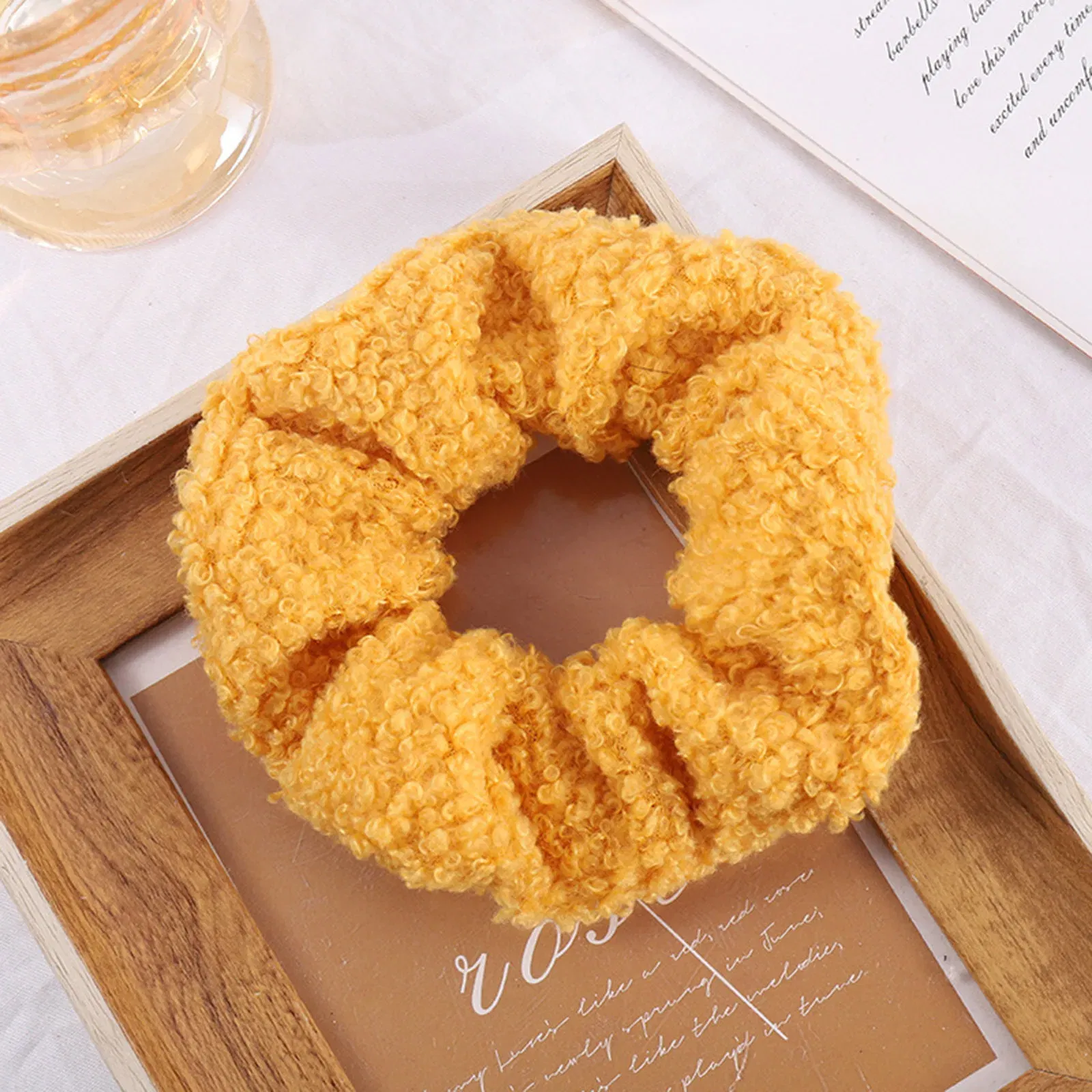 Color: Red - Fabric Hair Ties Band Cute And Sweet French Large Intestine Circle Ponytail Hair Circle BB Clip Hair Accessory Head Bands