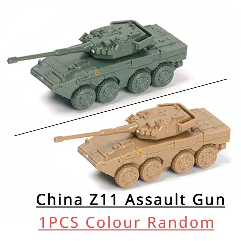 Color: Orange - 1/144 4D Classic Tank Model WWII Tiger Leopard US GER CHN USSR RUS Finished Model Sand Table Plastic Tanks Toy