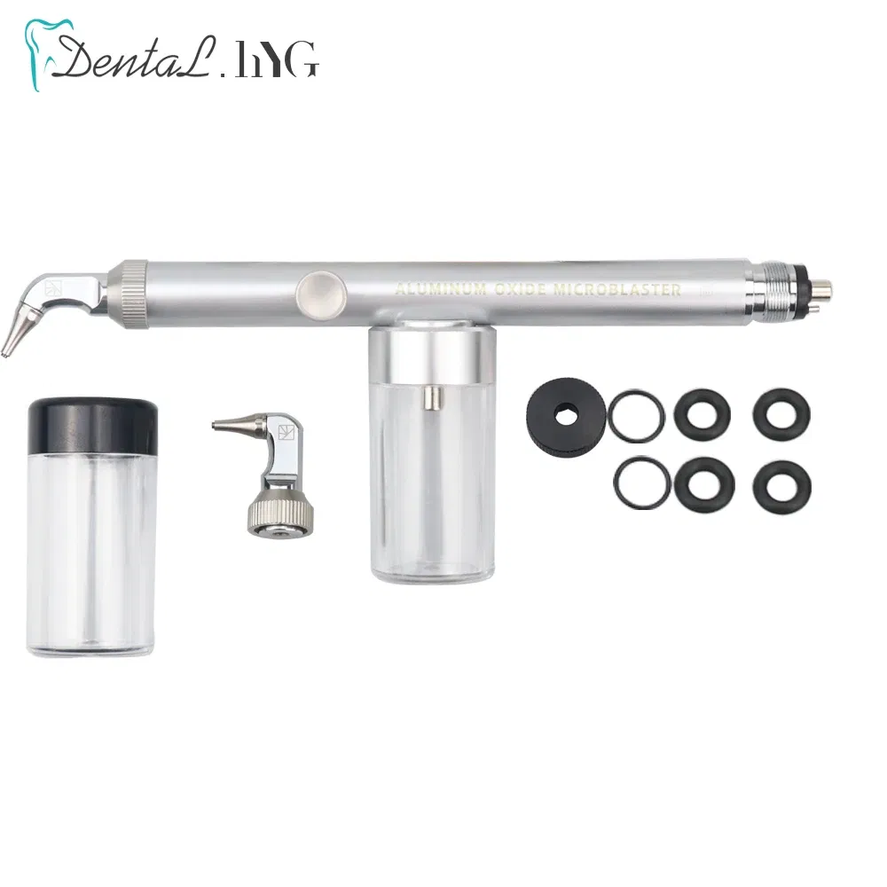 Color: Red - 2in1 Dental Aluminum Oxide Micro blaster Dental Alumina Air Abrasion Polisher Microetcher Sandblasting Sandblaster Lab Dentistry