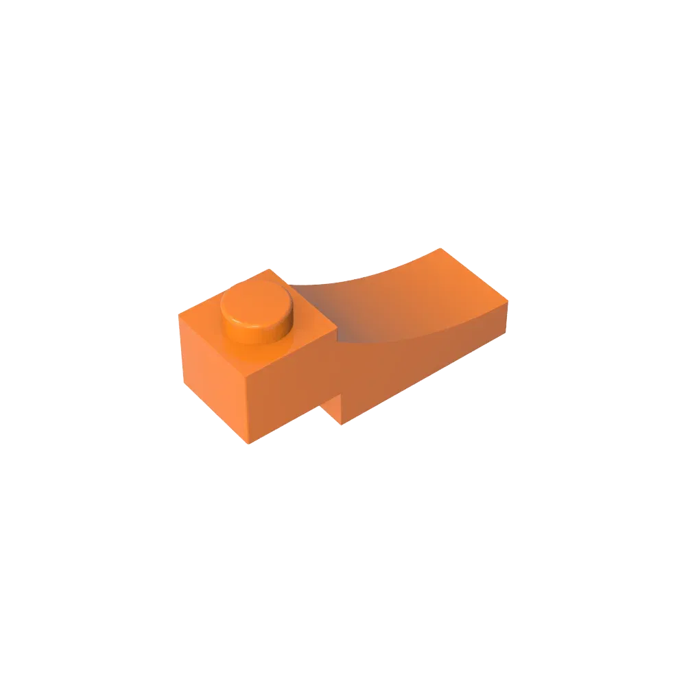 Color: Dark Khaki - Gobricks GDS-2183 Brick Curved 3 x 1 with 2/3 Inverted Cutout compatible with lego 70681 Assembles Building Blocks