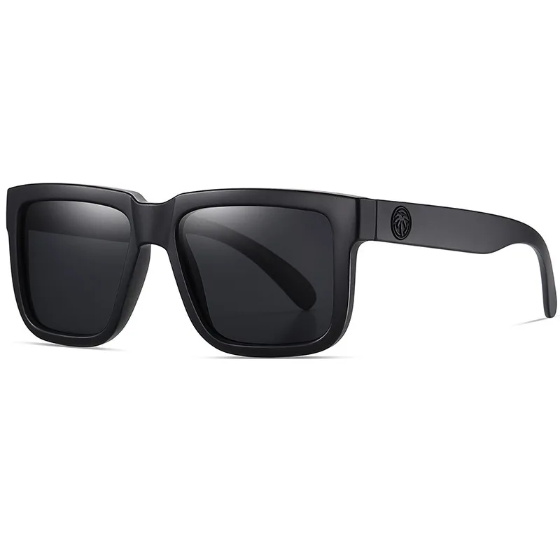Lenses Color: Red - NEW High quality luxury Heat Wave brand Polarized sunglasses square Conjoined lens Women men sun glasses UV400HW02
