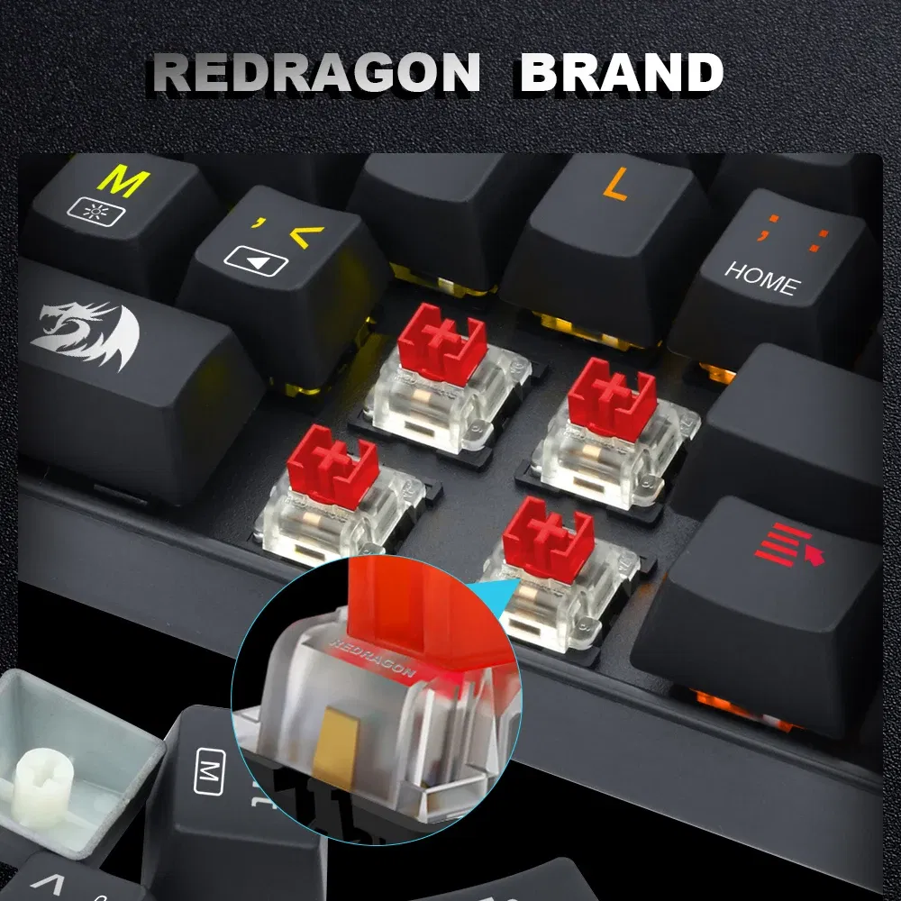 Color: BROWN, Axis Body: Brown Switch - REDRAGON SMD RGB MX switch 3Pin Clicky Linear Tactile silent red blue Black Brown Purple Switche For Backlit Mechanical keyboard