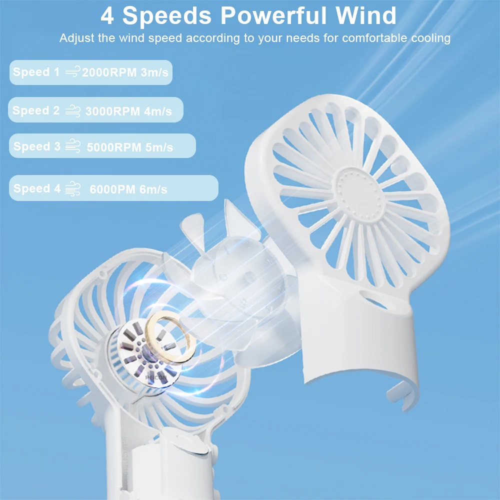 Color: Red - Portable Humidifier Fan Handheld Mist Fan Portable USB Mini Handheld Fan with Water Humidifier Rechargeable Mini USB Hand Fans