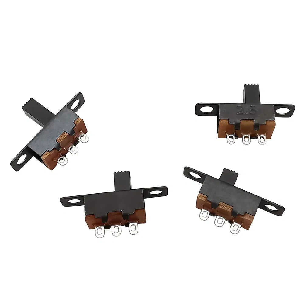 Color: Blue - 10Pcs SS12F15 Toggle Switch 3 Pin 1P2T SPDT Slide Switch 50V 0.5A Handle High 3mm 4mm 5mm 6mm