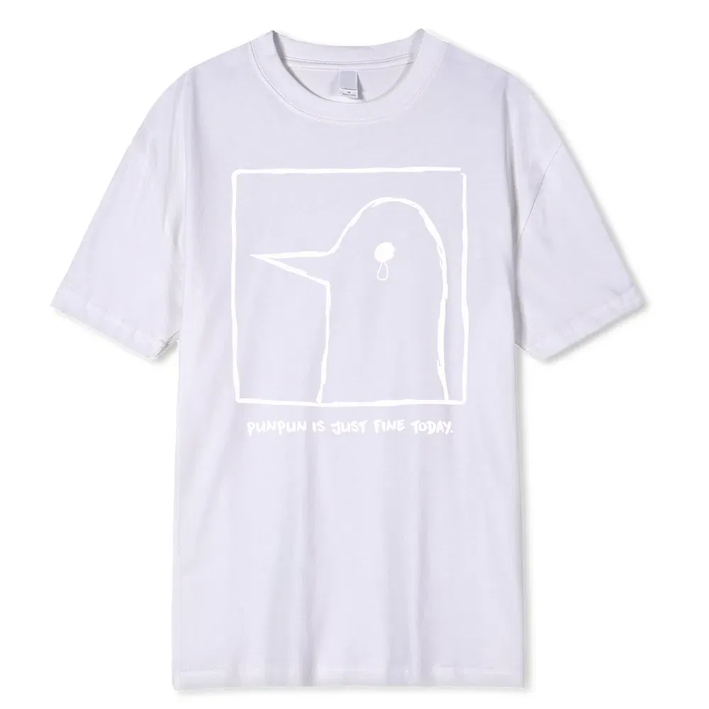 Color: Beige, Size: S - Oyasumi PunPun Modal Print T-Shirts Funny Anime Streetwear Camisetas Men Women Short-sleev Fashion Harajuku Cartoon Tee Shirt