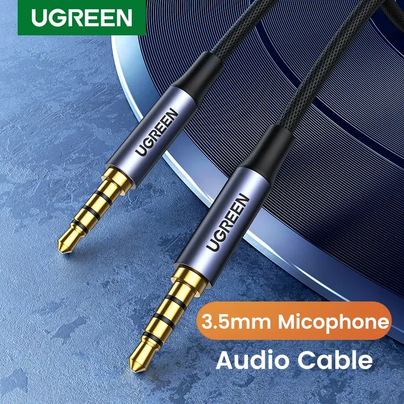 Color: black, Length: 2m, Ships From: CHINA - UGREEN 3.5mm Aux Cable 4 Pole TRRS 4-Conductor Auxiliary Male to Male Stereo Jack HiFi Support Microphone Function Audio Cable