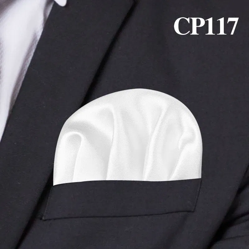 Color: Ivory - Fashion Solid Silk Satin Handkerchief Candy Color Suits Pocket Square For Men Business Chest Towel Hanky Suit Napkin Hankies