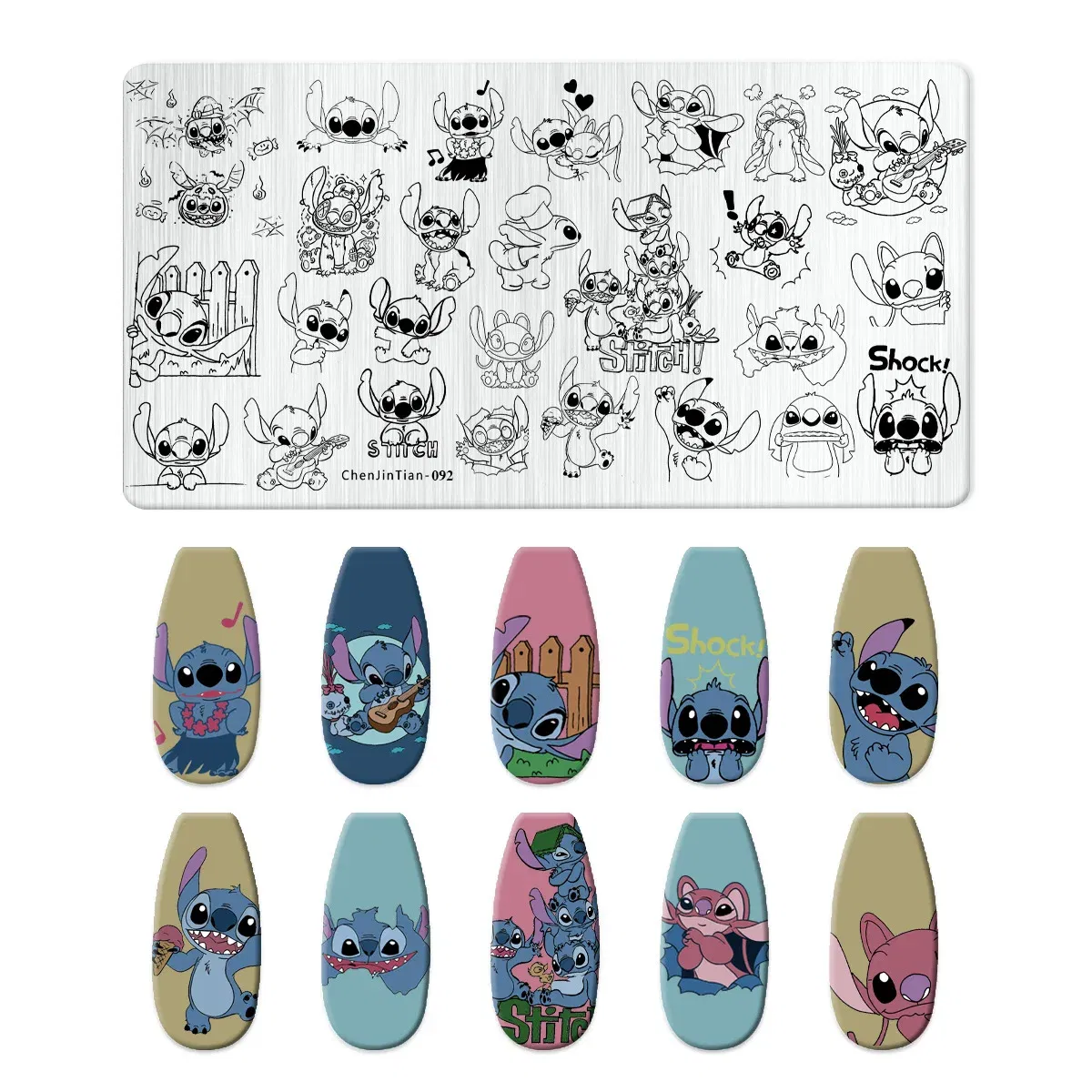 Color: Silver, Ships From: CHINA - 1PC Cute Animal Nail Stamping Plates Cartoon Character polish Nail Stamp Nail Art Template Image Plate Art stencils For Stamping