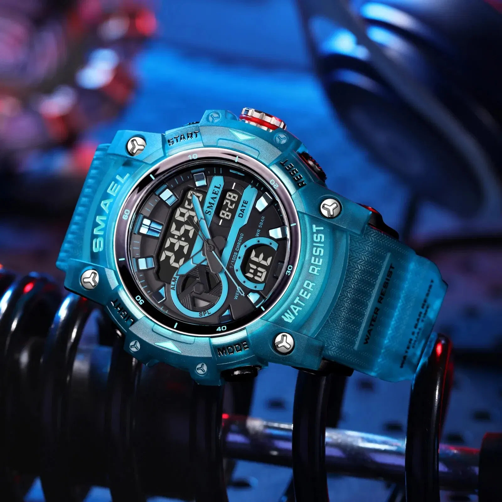 Color: Black - SMAEL Sport Watches Waterproof Digital LED Display Analog Alarm Clock 8086 Young Fashion Quartz Wristwatches