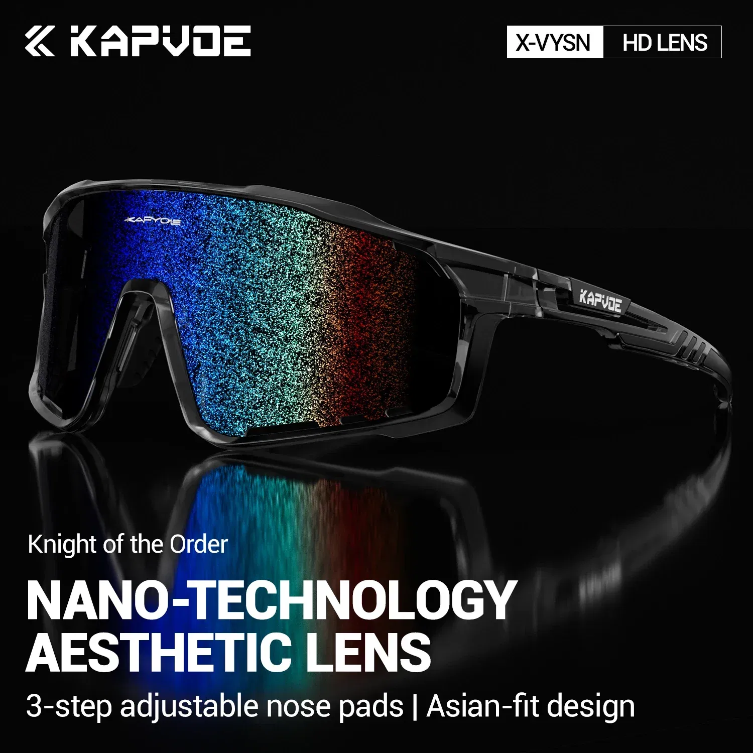 Color Name: transparent - KAPVOE New Technology Nano Lenses Cycling Glasses Bike UV400 Eyewear Outdoor Sports Sunglasses Men Women Road Bicycle Goggles