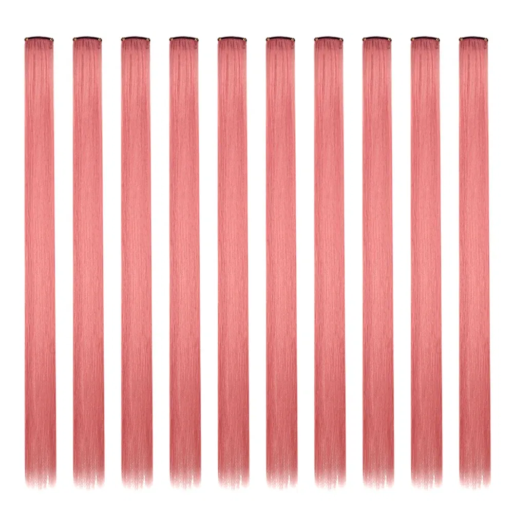 Color: T1B/Red, Stretched Length: 22inches, Ships From: CHINA - Synthetic 10 Pcs Straight Hair Extensions Clip in Hairpieces 22 Inch Hightlight Colorful Hair for Women Party Cosplay Gifts