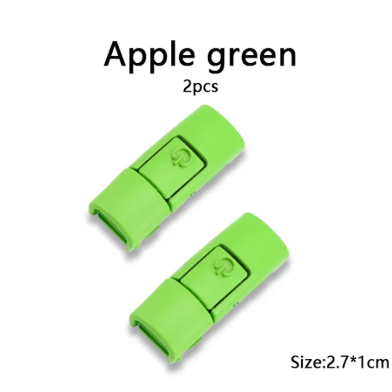 Color: light green - Switches Colorful Metal Buckle No Tie Shoe Laces Press Lock Shoelaces Without Ties Elastic Flat Shoelace Sneaker Kids Adult