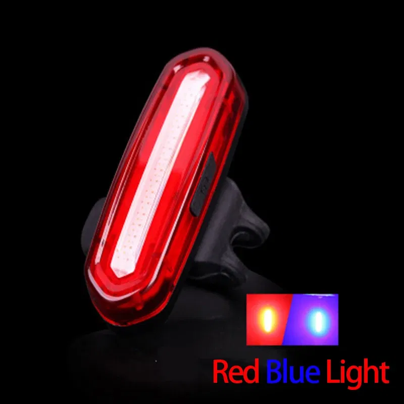 Color: Red - Cycling Tail Light Outdoor Highlight USB Charging Mountain Led Warning Bike Lights Tail Lamp Rear Light Bicycle Accessories
