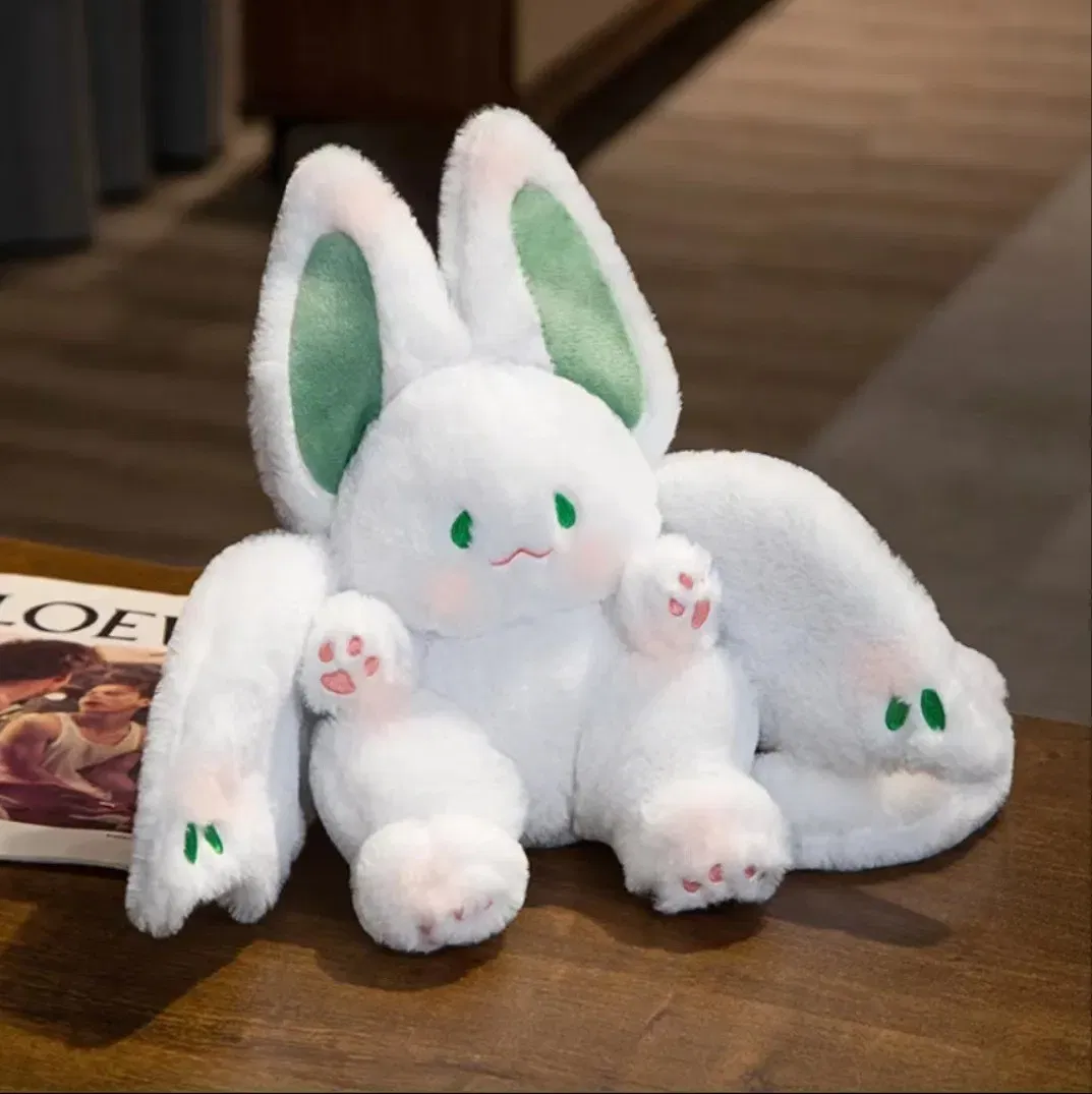 Color: WHITE, Height: 31cm-50cm - Bat Plush Toy manta Kawaii Animal Creative Plushie Stuffed Pillow Soft Kid Toy Girl Women Gift
