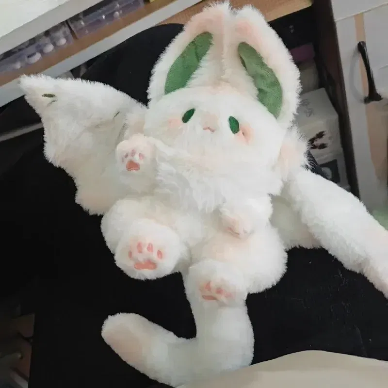 Color: WHITE, Height: 31cm-50cm - Bat Plush Toy manta Kawaii Animal Creative Plushie Stuffed Pillow Soft Kid Toy Girl Women Gift
