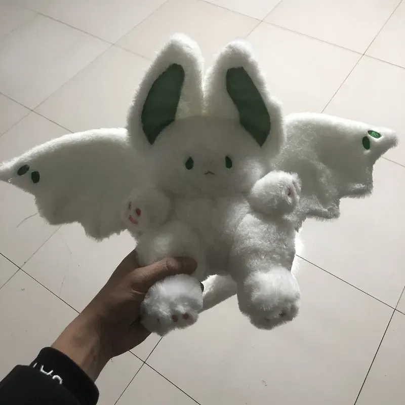 Color: WHITE, Height: 31cm-50cm - Bat Plush Toy manta Kawaii Animal Creative Plushie Stuffed Pillow Soft Kid Toy Girl Women Gift