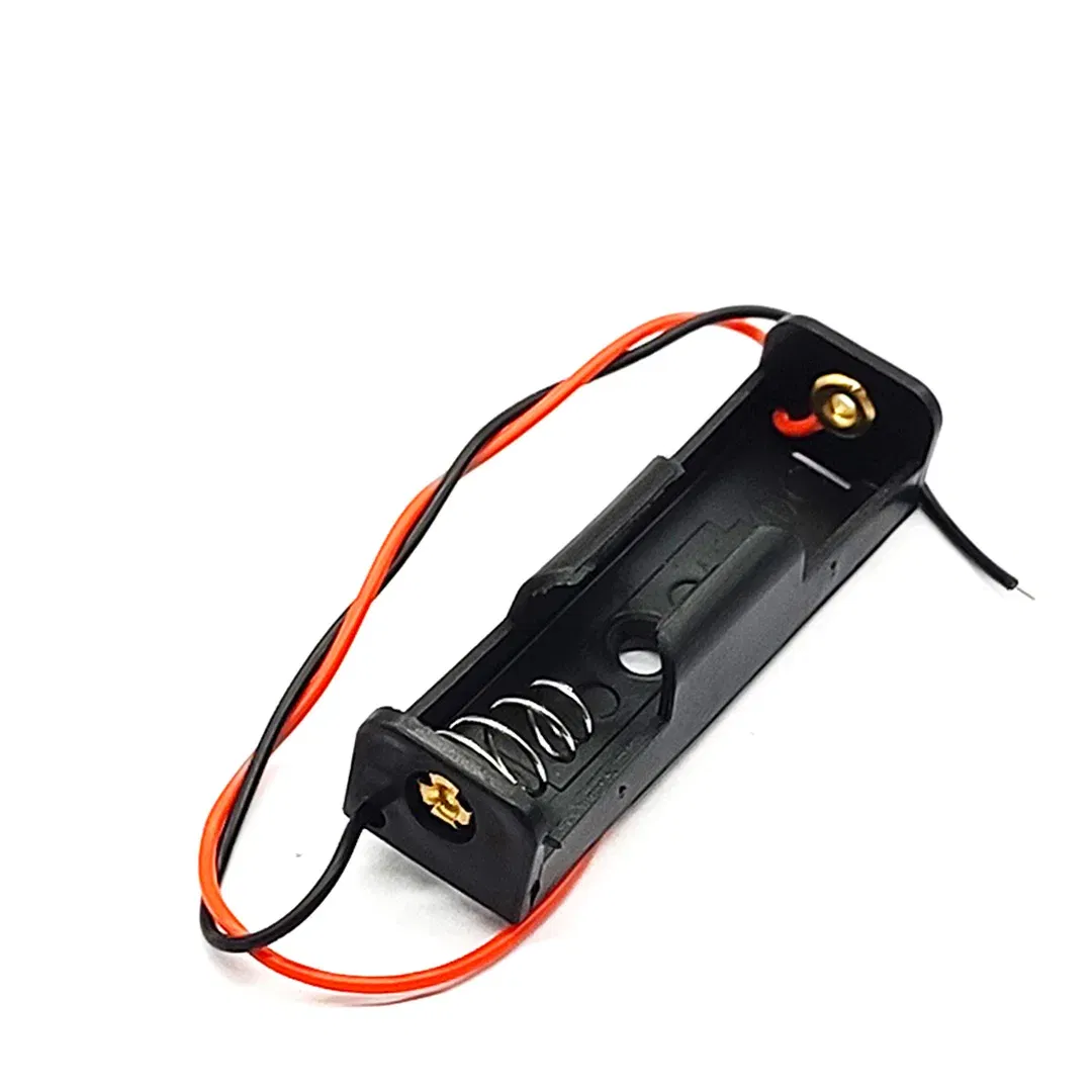 Color: Green - AA Battery Holder AA 14500 Size Power Battery Storage Case AA Battery Box 14500 Box Leads With 1 2 3 4 Slots drop shipping