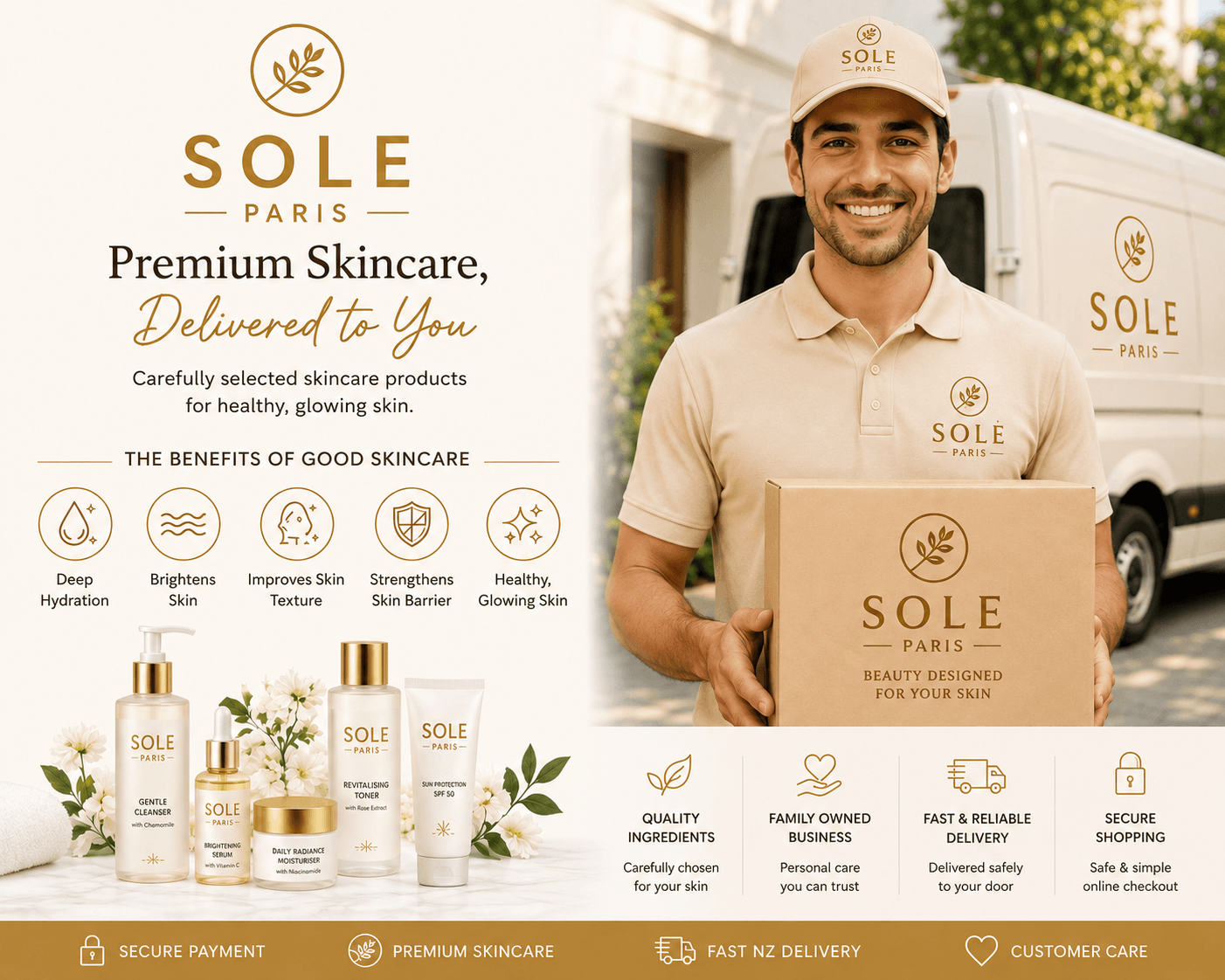 SOLE PARIS Skincare Delivery